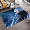 Anime Demon Girl Print Area Rug, Fantasy Game Character Non-Slip Floor Carpet for Bedroom