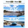 Dashcam 4K Voor/Achter + 2.5K Achter, Wi-Fi 5G, SD 64 GB, nachtzicht, GPS, spraakbesturing