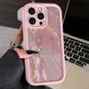 Ins-Stil Rosa Marmormuster Farbverlauf Handyhülle für iPhone 17 16 15 14 13 12 11 Pro Max 7 8 16 Plus XS XR X 16e Silikonhülle