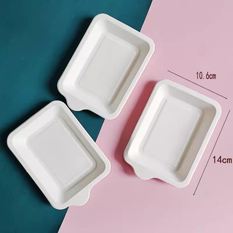 Kindergarten Handmade Disposable Paper Plates: Round & Rectangular for BBQ, Cakes, Bread, and Painting.