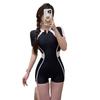 Women's Swimsuit One-piece Polyester Sports Casual Conservative Student Boxer Korean Slim Slimming