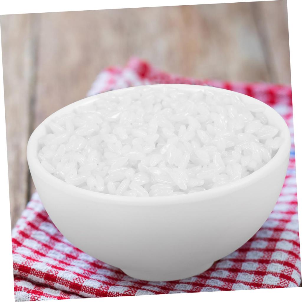 INOOMP Fake Food Model White Rice Food Sample Display Pretend Play Food Toy Decoration