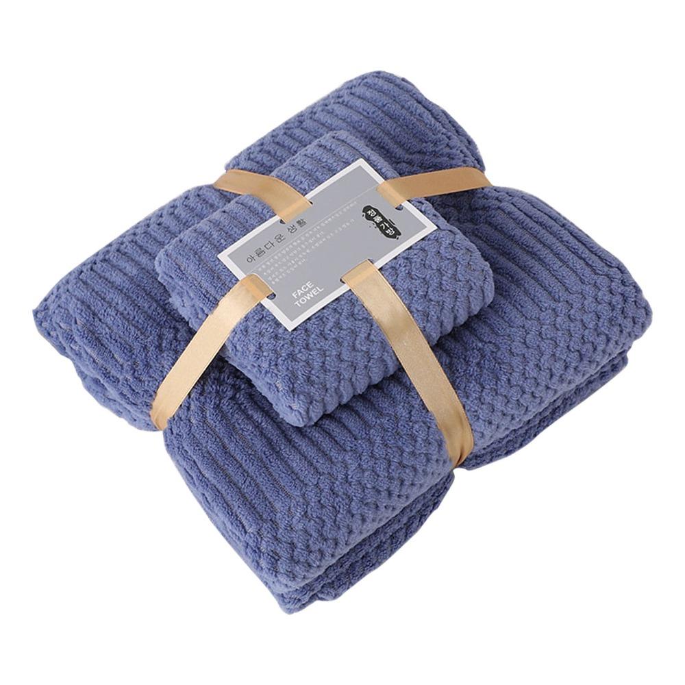 Polyester Shower Towel Set Coral Fleece Body Wrap Towel Durable Bath Towel Set Home Hotel Spa