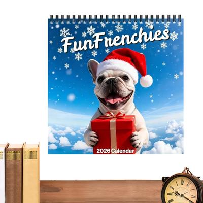 2026 Tageskalender Neujahrskalender Mit Feiertagen Wöchentlicher Hängekalender Französische Bulldogge 2026 Kalenderplaner Für Zuhause Büro