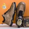 Autumn and Winter Men's Shoes Leather Surface Warm Casual Shoes High Top Velvet Optional Casual Shoes Men's Tooling Trendy Shoes