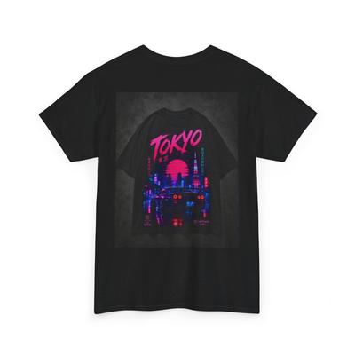 Tokyo Neon Sunset Tee | Retro Cyberpunk City Graphic