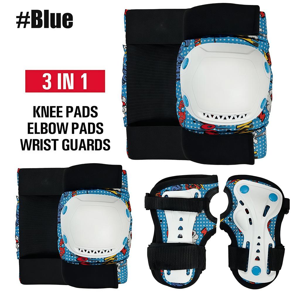 

6Pcs Kids Knee Pads Elbow Pads Wrist Guard For 3-15 Years -Roller Skating,Cycling,Skateboard,Inline Skating,Scooter Riding Sport S