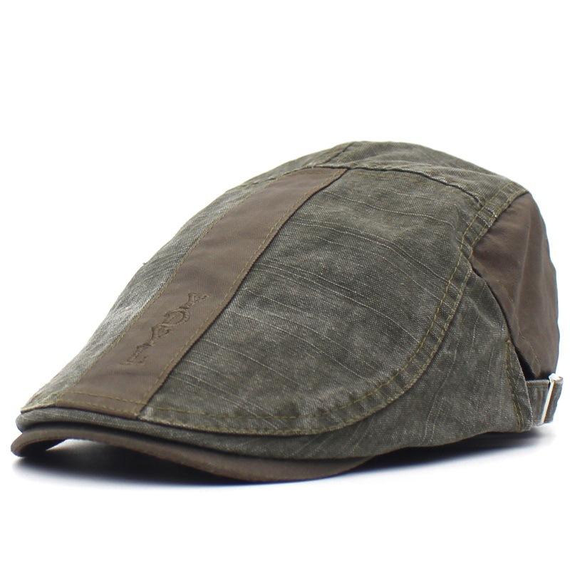 

Classic beret Vintage washed cotton baseball cap YDYL lettering embroidered forward-facing cap Casual versatile hat Adjustable армія зелений колір