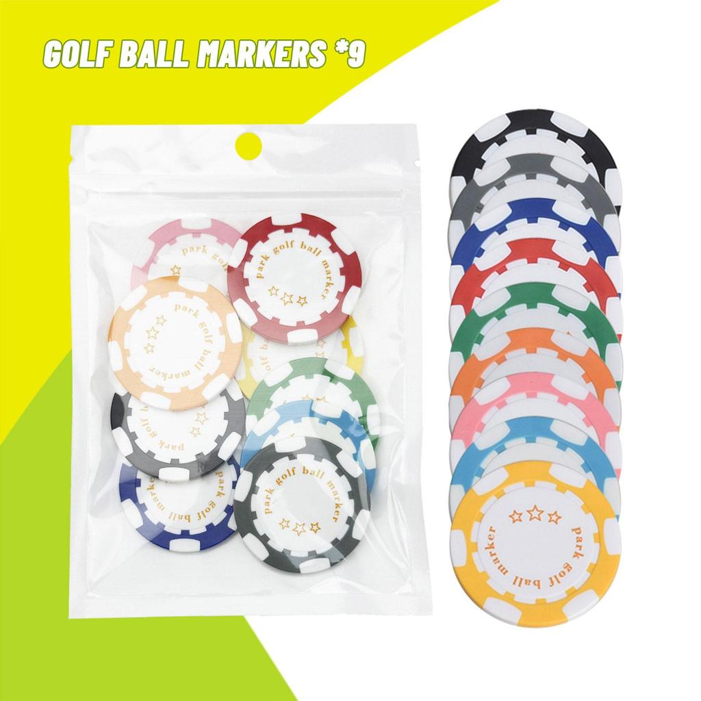 9Pcs Golf Ball Marker With Golf Hat Clip Tool Golf Marker Chips Outdoor Golf Accessories