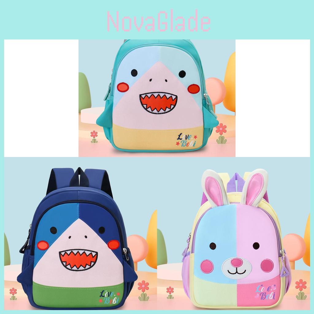 Kids Cartoon Backpack For Preschoolers With Breathable Nylon And Bubble Shoulder Straps For School Use