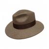 French Korean Tibetan Mocha Color Wide-Brimmed Woolen Top Hat For Men And Women Autumn And Winter British Retro Versatile Felt Hat Tide