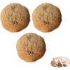 Rabbit Fur Cat Toy Ball - Natural Soft Fluffy Kitten Toy with Catnip & Silvervine, Interactive Hunting Play Teaser for Indoor Cats All Breeds