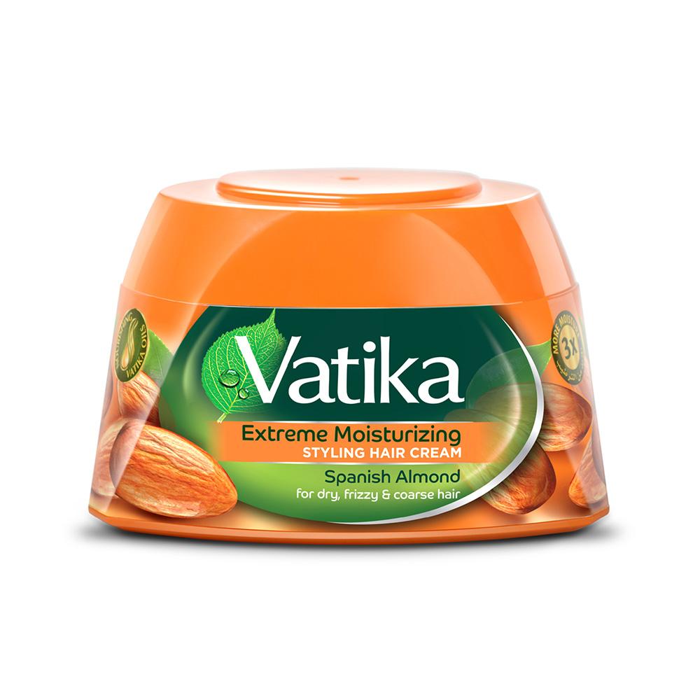 Crème coiffante 140 g à l'amande espagnole Hydratation extrême Vatika Dabur