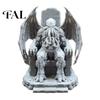 Lovecraftian Schreibtischdeko 3D-gedruckter Thron Cthulhu-Statue, Gotische Harzfigur für Regal & Dark Fantasy Raumdekor, Tentakelmonster-Figur,