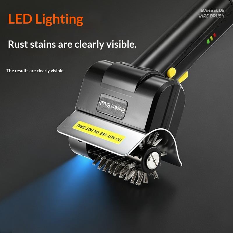 Portable Electric Grill Brush High Speed Handheld Bbq Cleaning Brush Efficient Stainless Steel Rechargeable Grill Brush