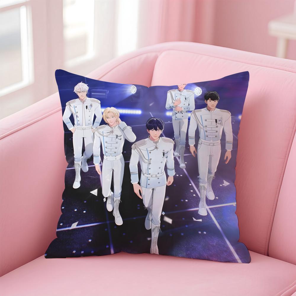 Talented Virtual Korean Kpop Boy Group PPLAVE Cushion Cover Pillow Case Soft Skin Friendly Fabric Concealed Zipper