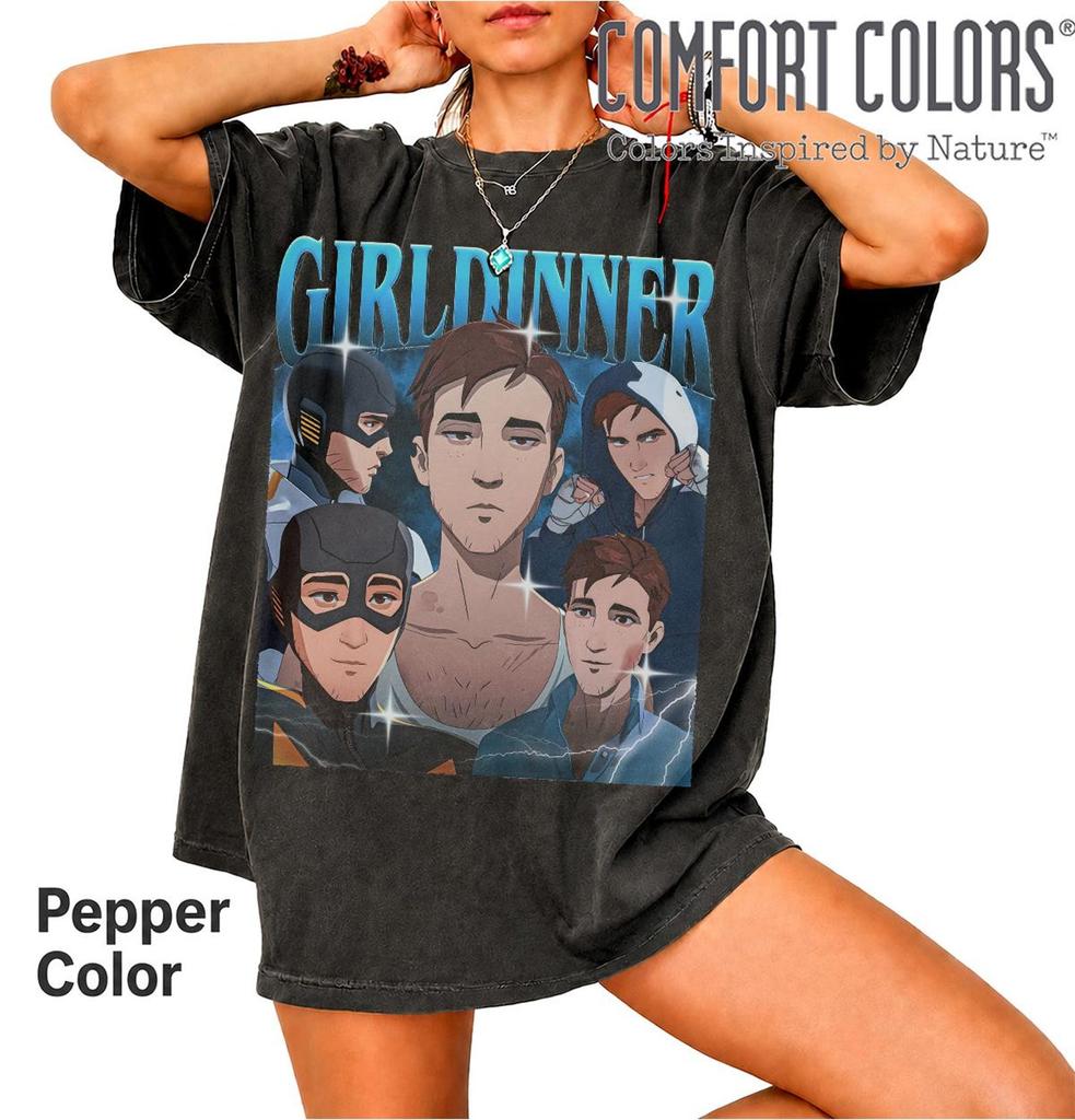 Girl Dinner Robert Robertson Vintage Bootleg Comfort Colors Shirt ID