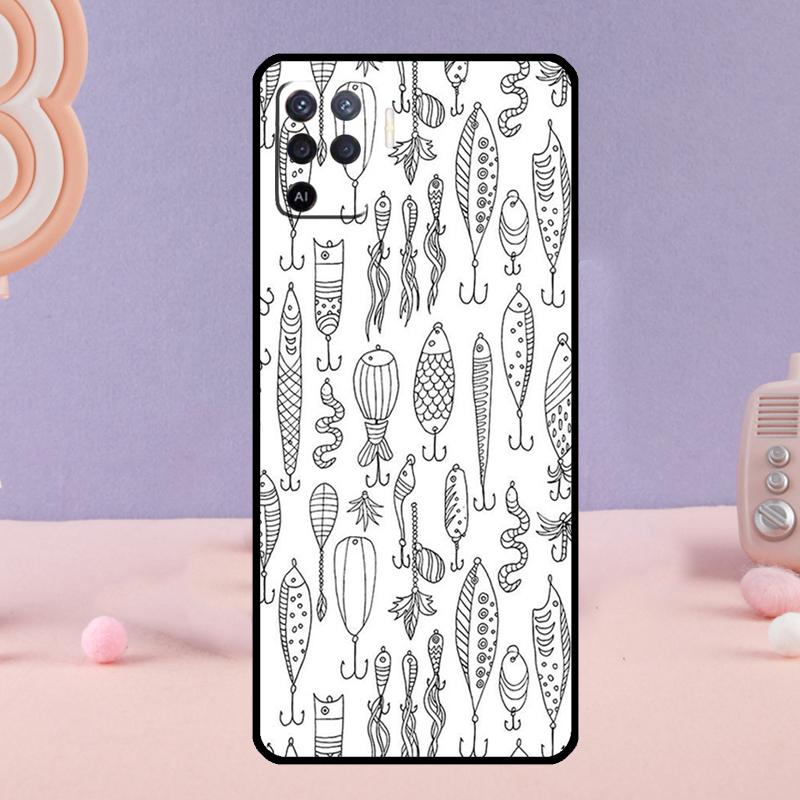 Love Fishing Phone Case For Oppo A38 A18 A58 A78 A98 A79 A40 A60 A80 A16 A76 A96 A15 A74 A94 A54 A77 A17