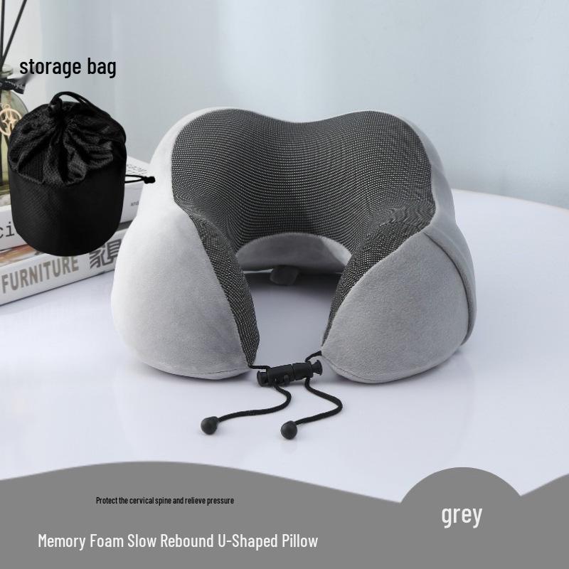 Hump-Shaped Memory Foam U-Shaped Neck Pillow for Office, Travel, and Business Trips