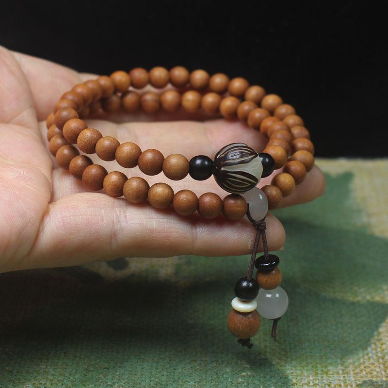 Natural Barbie Sandalwood Lotus Bead Bracelet Elegant Hand Ornament Jewelry