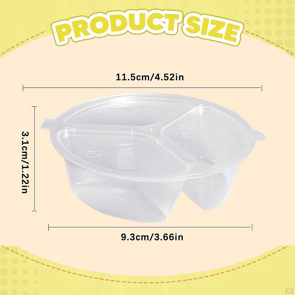 10Pcs Snack Containers with Lids Box for Portion Control Dips Sampling