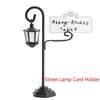 Street Lamp Card Holder Table Number Photo Memo Clip Wedding Table Decor