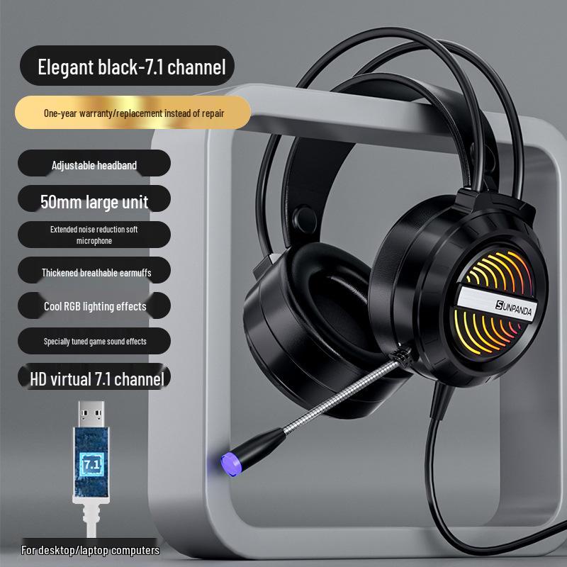 Wired Over-Ear Gaming Headset with Microphone for Mobile, Desktop & Laptop