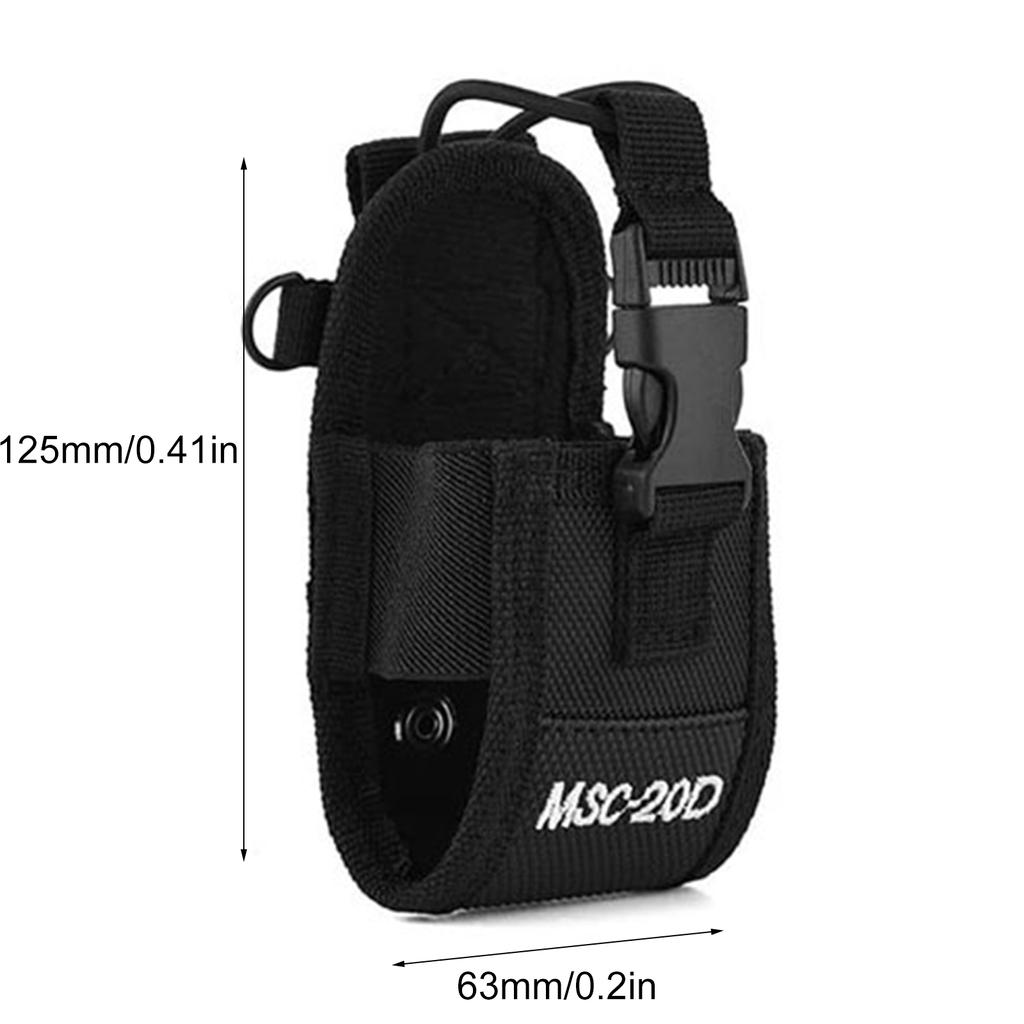 Walkie Talkie Nylon Belt Bag for UV-5R BF-888S Two Way Radio Holder Holster with Adjustable Detachable Shoulder Strap