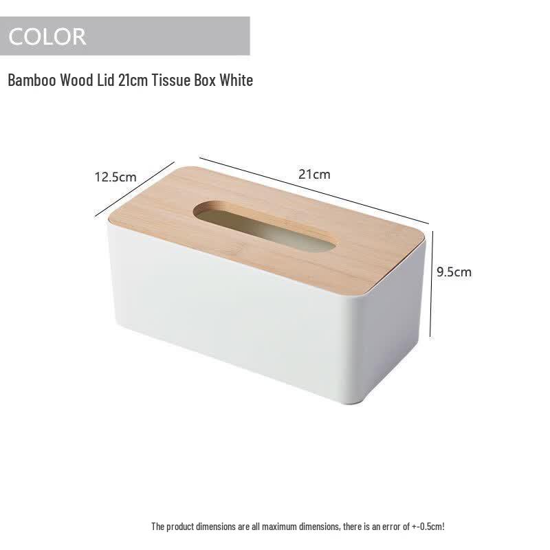 

Jikemi Bamboo Wood Tissue Box