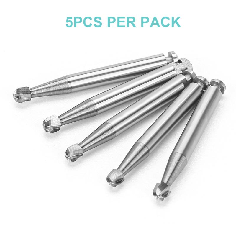5Pcs/Box Dental Tungsten Carbide Burs Low Speed Round Ra Series For Dental Lab Or Clinic Shank Diameter 2.35Mm For Dentist