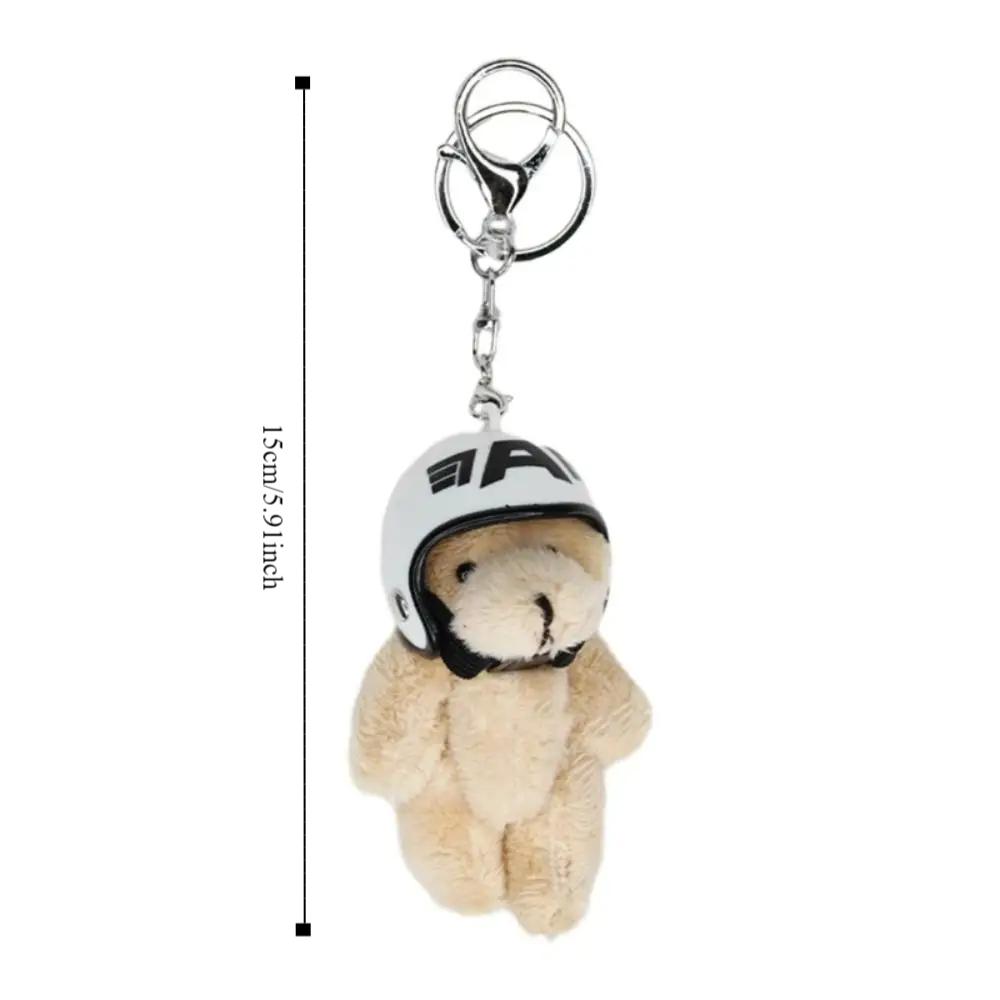 Cute Helmeted Bear Helmeted Bear Keychain Y2K Pendant Jewelry Gift
