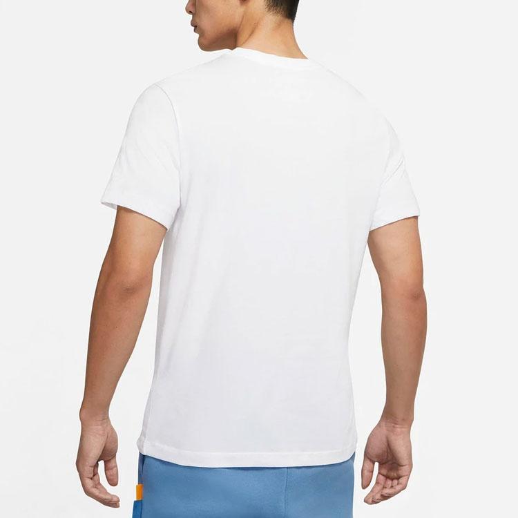 Nike LeBron Pattern Printing Round Neck Short Sleeve White Men's DN2902-100