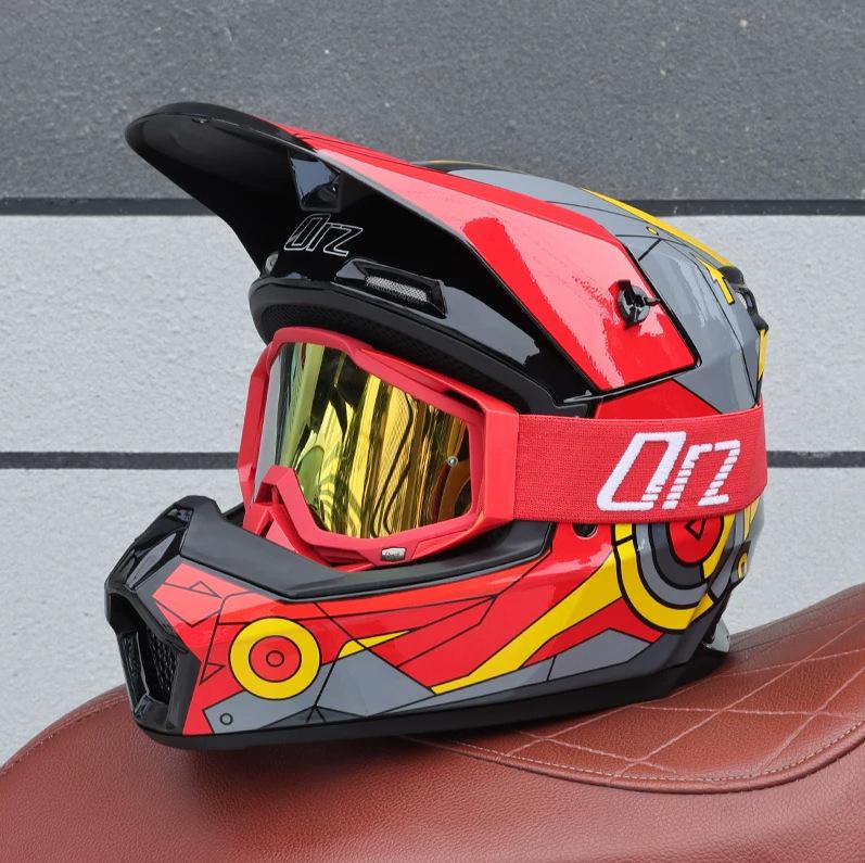 ORZ Full-Face Helmet for Off-Road, Electric Scooters, Mountain Biking, and Street Riding