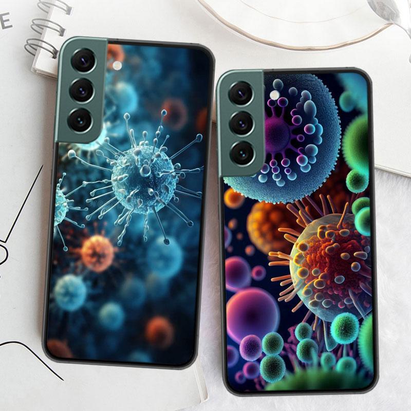 Microscope Virus Close Up Phone Case For Samsung A15 A25 A35 A55 Galaxy A12 A22 A32 A52 A72 A54 A34 A24 A14 A53 A33 A23 A13 A73
