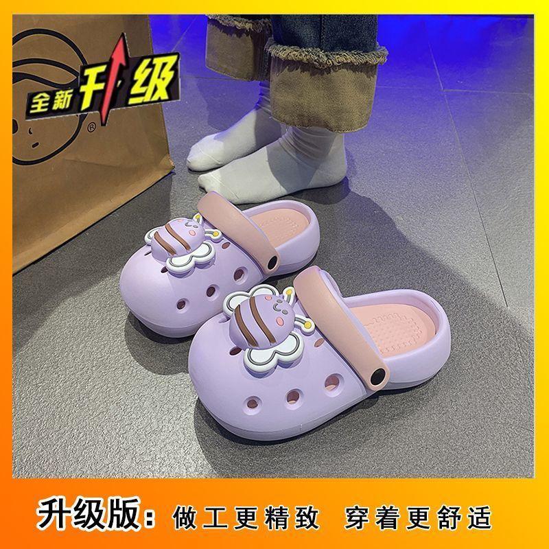 Non-slip hole shoes, dirt-resistant and non-smelly bag head drag women 2025 summer and autumn new cute student dormitory slippers women's outer wear