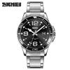 SKMEI 9278 Luxury Stainless Steel Time Week Date Clock Quartz Watch for Men Reloj Hombre Sport Waterproof Wristwatches Mens
