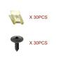 Car Interior Modification Accessories 11 Pcs Automotive U Clips – Metal Screw Fasteners for Fender Bumper Protection,