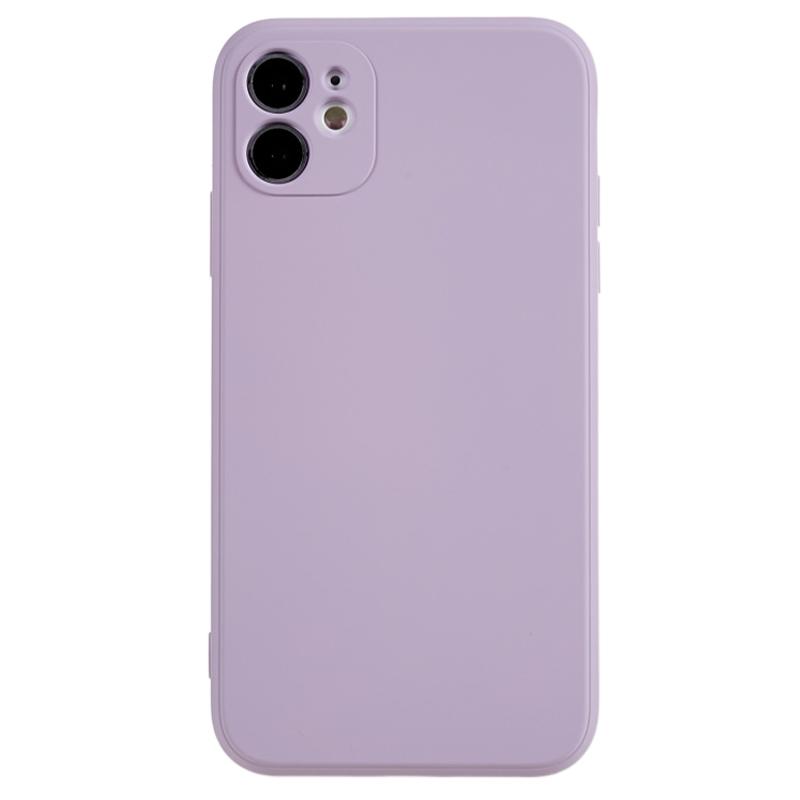 For iPhone 11 Soft TPU Rubberized Cover Fiber Lining Cushion Anti-Scratch Phone Case