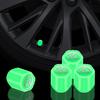Interior Stickers 4Pcs Luminous Car Tire Valve Caps Badge Emblem Styling For Lexus LS LC IS350 ES300 GS350 CT200h GX460 LX570 RX AFS1