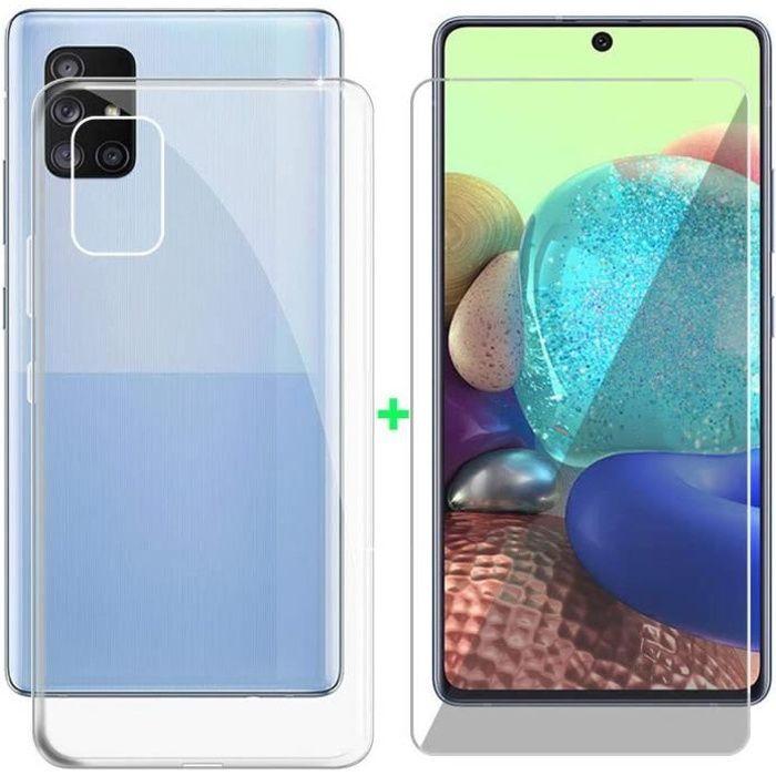 Coque de protection - Samsung - Galaxy A51 5G - Transparente - Silicone - Verre trempé inclus