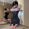 Sexy lingerie hollowed out chest sex cheongsam couple teases passion uniform suit mesh stitching