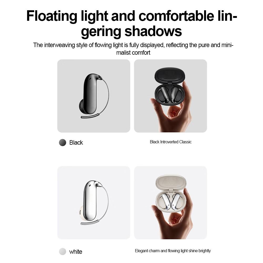 Kabellose Bluetooth 6.0 Ohrhörer Ohrbügel Ohrstöpsel Wasserdichte Sportkopfhörer HiFi Stereo Geräuschunterdrückung Headsets für Telefon