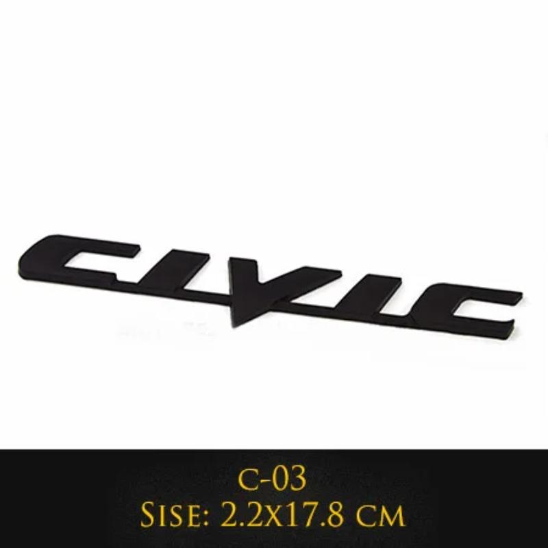 

3D Metal Ivtec Letter Emblem Badge Decal Car Styling For Civic Logo Car Rear Tail Trunk Stickers Decals Auto Accessories