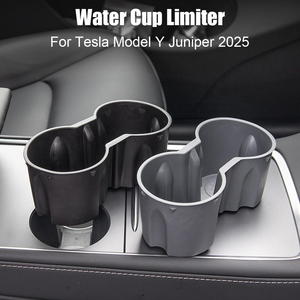 For Tesla Model Y Juniper 2025 Central Control Water Drink Holder Cup Limiter Anti-Spill Interior Car Fixed Accessories M9S6