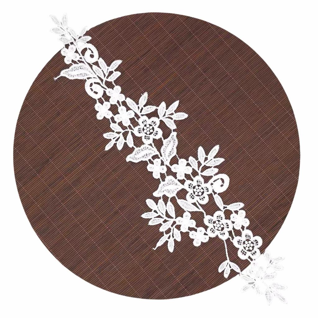 White Hollow Fashion Flower Water-Soluble Embroidery Pair Of Flowers, Wedding Dress, Children'S Clothing, Toys, Accessories, Lace