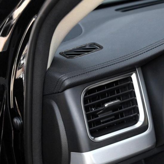 Set Carbon Fiber Car Front Dashboard AC Vent Cover For Toyota Highlander 15-18