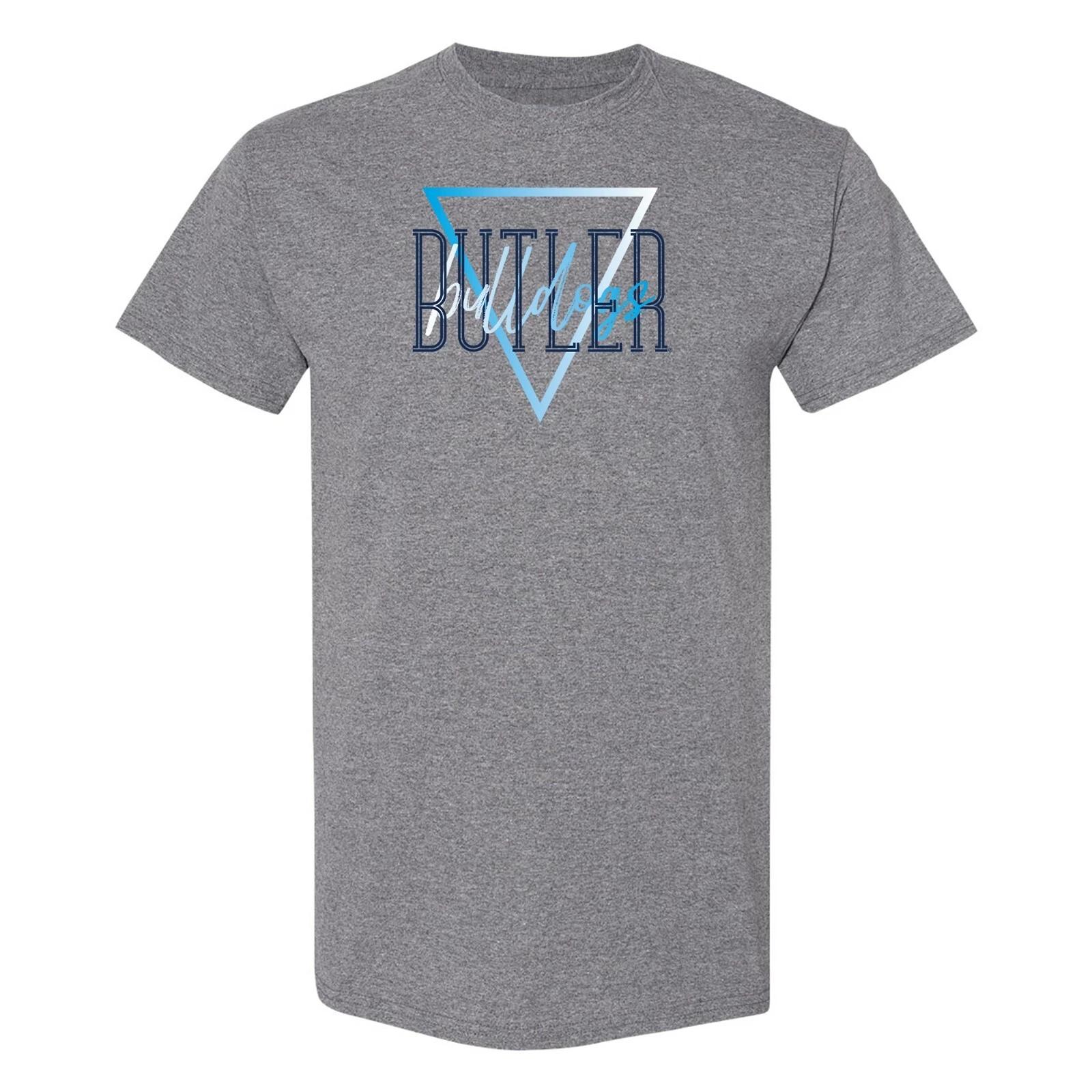 Butler Bulldogs Gradient Triangle T Shirt - Team College - Graphite Heather 3XL