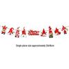 Snowflake & Santa Claus Christmas Banner - Holiday Party Decoration Garland