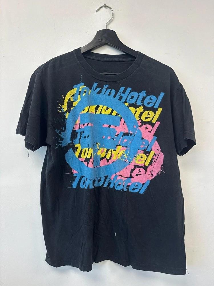 Tokio Hotel Shirt Mens Black Band Graphic Tee TShirt Rock Concert Unisex T-Shirt XXXXL