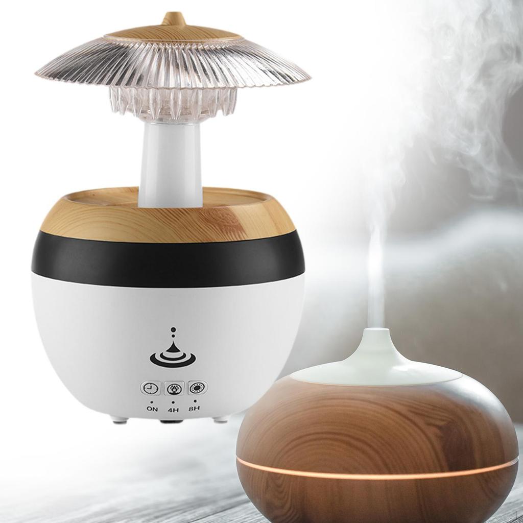Raindrop Humidifier with Colorful Night Light Desk Remote Control